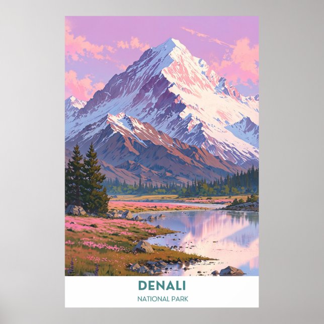 Affiche Paysage du parc national de Denali (Devant)