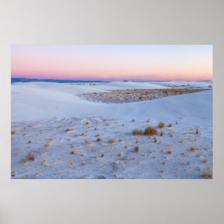 Affiche Paysage du Parc national de White Sands au coucher