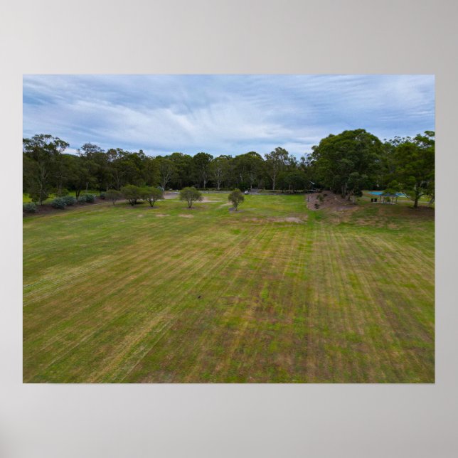 Affiche Paysage du parc récréatif Open Green Field (Devant)