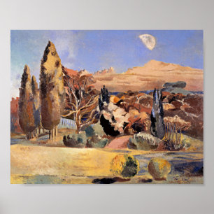 Affiche Paysage du premier trimestre de la Lune par Paul N