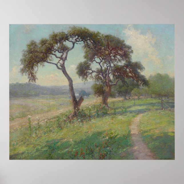 Affiche Paysage du Texas Hill Country, Onderdonk (Devant)