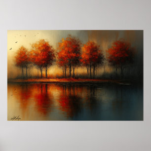 Affiche Paysage Échos de la Lumière de Braise