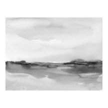 Paysage en aquarelle noir et blanc 2
