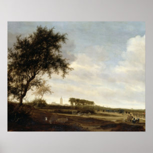 Affiche Paysage en bois (huile sur panneau)