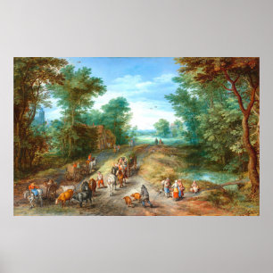 Affiche Paysage en bois - Jan Brueghel Art