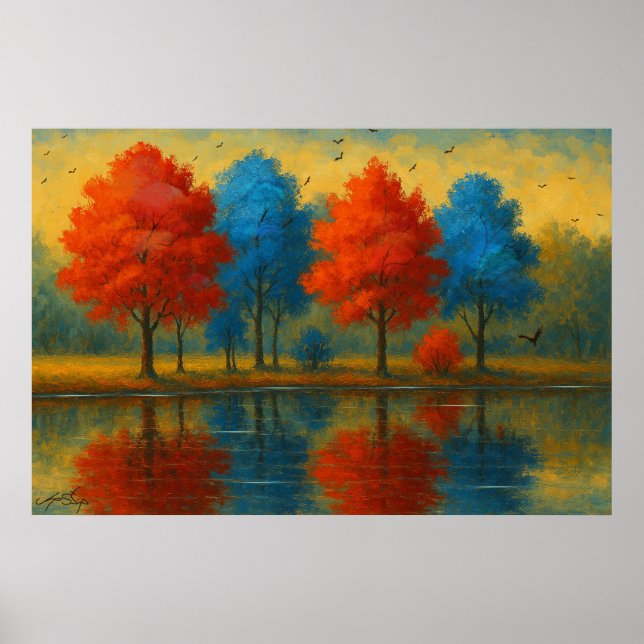 Affiche Paysage entre feu et gel (Devant)