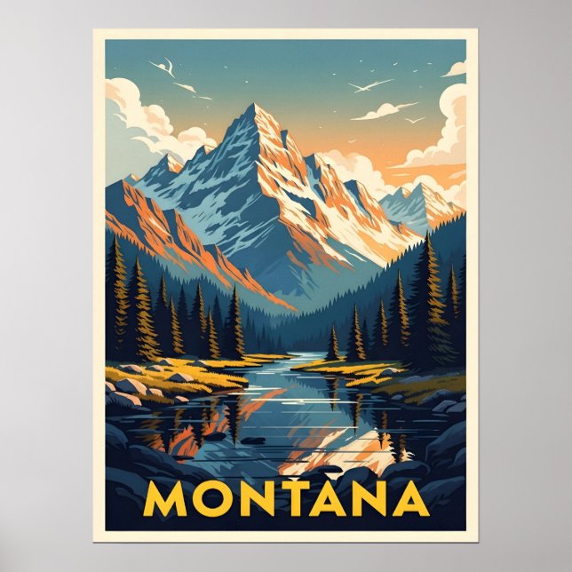 Affiche Paysage époustouflant du Montana (Devant)