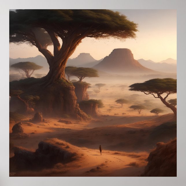 Affiche paysage est-africain (Devant)