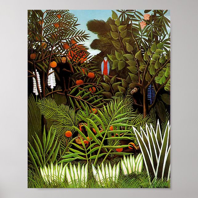 Affiche Paysage exotique par Henri Rousseau (Devant)
