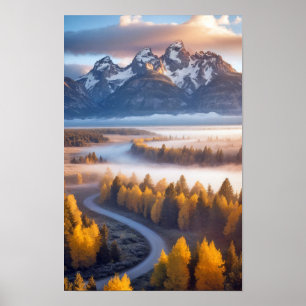 Affiche Paysage extérieur calme et tranquille des plaines