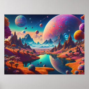 Affiche Paysage extraterrestre