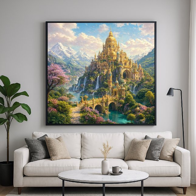 Affiche Paysage Fantastique du Palais Doré (Créateur téléchargé)