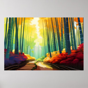 Affiche Paysage forestier Bamboo Paysage Nature