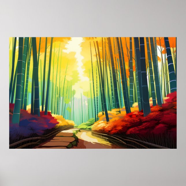 Affiche Paysage forestier Bamboo Paysage Nature (Devant)