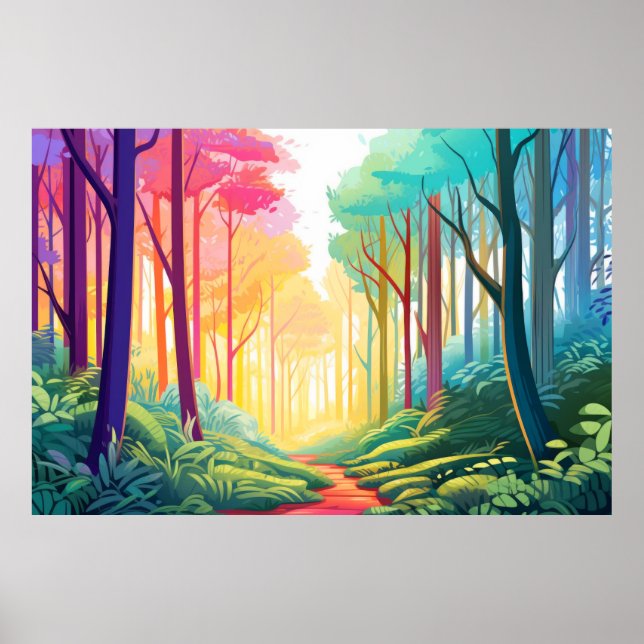 Affiche Paysage forestier Paysage d'automne Nature (Devant)