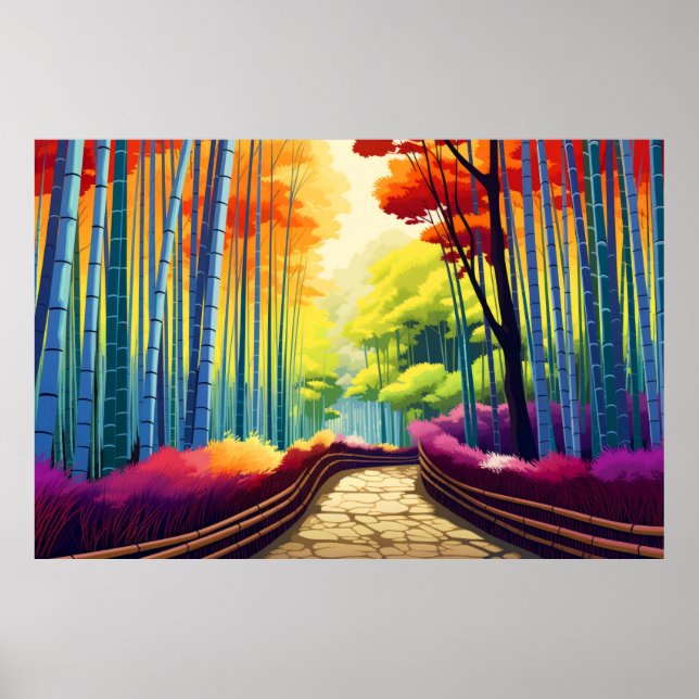 Affiche Paysage forestier Paysage d'automne Nature (Devant)
