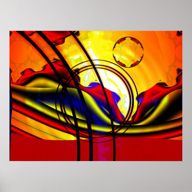 Affiche Paysage fractal (Devant)