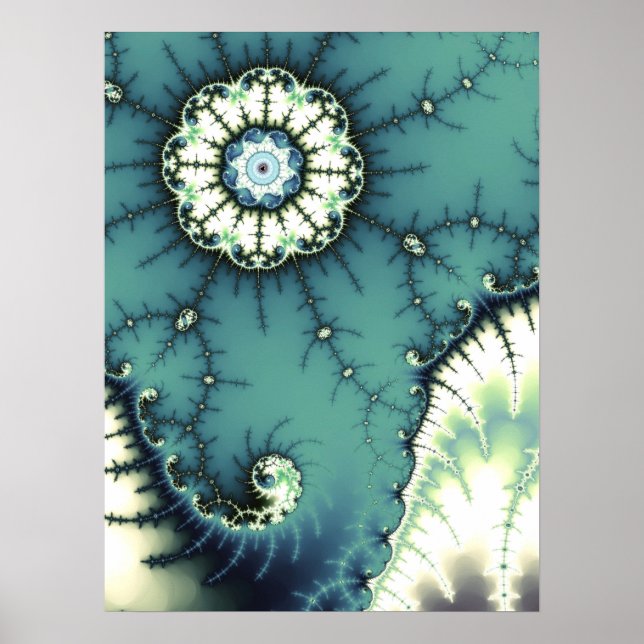 Affiche Paysage fractal de Mandelbrot (Devant)