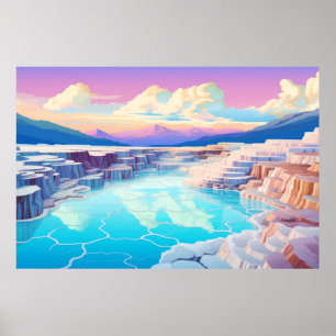 Affiche Paysage hiver Coucher de soleil Paysage Nature