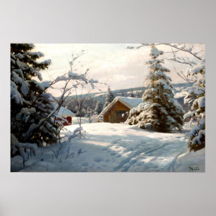 Affiche Paysage hivernal ensoleillé par Peder Mork Monsted