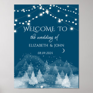 Affiche Paysage hivernal mariage sous la neige