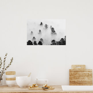 Affiche Paysage hivernal Photographie noir et blanc
