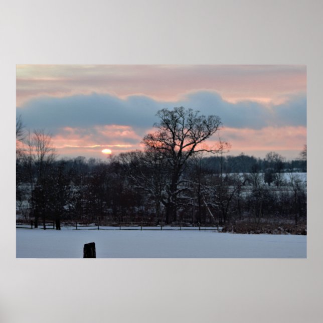 Affiche Paysage hivernal pittoresque (Devant)