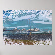 Paysage impressionniste du pont de Humber