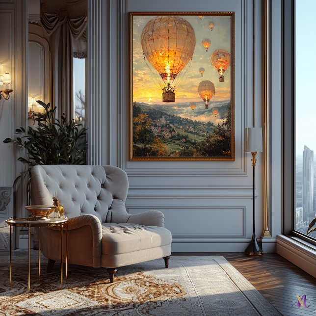 Affiche Paysage impressionniste – Scène de lumière flottan (Créateur téléchargé)