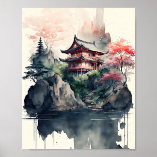 Affiche Paysage japonais