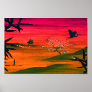 AFFICHE PAYSAGE JAPONAIS ART