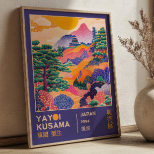 Affiche Paysage japonais vibrant Exposition Yayoi Kusama