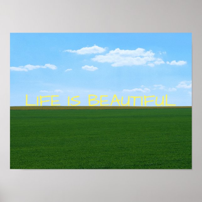 Affiche Paysage "La vie est belle" (Devant)