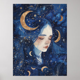 Affiche Paysage lunaire en spirale