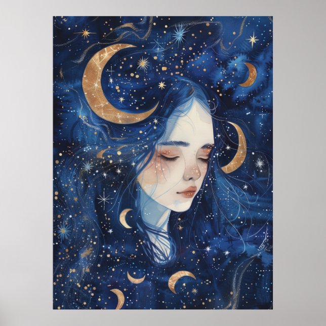 Affiche Paysage lunaire en spirale (Devant)