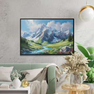 Affiche Paysage majestueux de montagne Paysage alpin