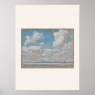Affiche Paysage marin avec ciel ouvert par Courbet - Art d