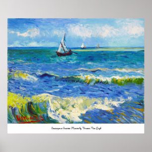 Affiche Paysage marin chez Saintes-Maries Vincent van Gogh