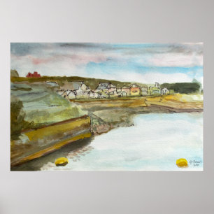 Affiche Paysage marin côtier de Bude en Cornouailles