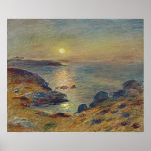Affiche Paysage marin côtier vintage français par Renoir