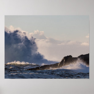 Affiche Paysage marin de la vague brisée
