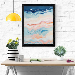 Affiche Paysage maritime Abstrait