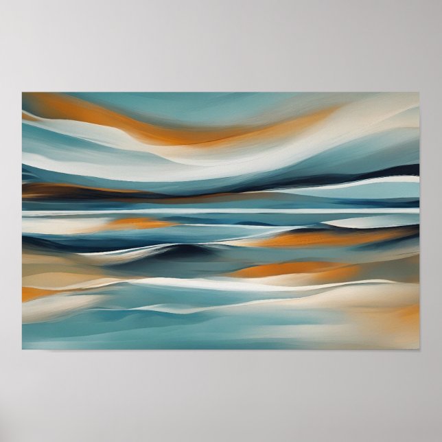 Affiche Paysage maritime Abstrait Ocean Design 316 (Devant)
