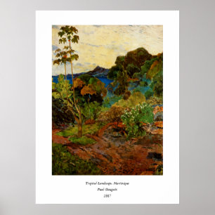 Affiche Paysage Martinique de Paul Gauguin (1887)
