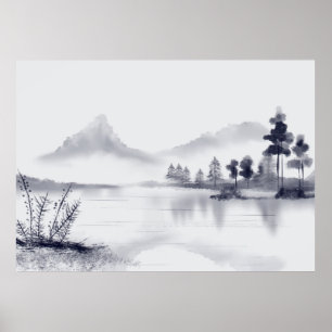 Affiche Paysage minimal Abstrait