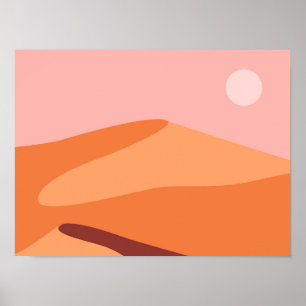 Affiche Paysage minimaliste des dunes du désert