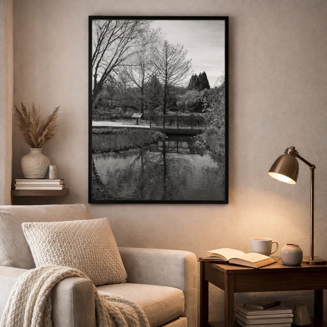 Affiche Paysage monochrome des eaux calmes  (Créateur téléchargé)
