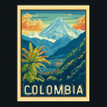 Affiche Paysage montagnard colombien<br><div class="desc">Immergez-vous dans la beauté époustouflante de la Colombie avec ce poster vibrant. Doté d'une chaîne montagneuse époustouflante aux teintes chaudes d'orange et de jaune, l'oeuvre saisit l'essence de ce pays captivant. La forêt tropicale luxuriante remplit le premier plan, grouillant de vie et de couleur. Le texte emblématique "COLOMBIE" en bas...</div>