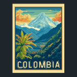 Affiche Paysage montagnard colombien<br><div class="desc">Immergez-vous dans la beauté époustouflante de la Colombie avec ce poster vibrant. Doté d'une chaîne montagneuse époustouflante aux teintes chaudes d'orange et de jaune, l'oeuvre saisit l'essence de ce pays captivant. La forêt tropicale luxuriante remplit le premier plan, grouillant de vie et de couleur. Le texte emblématique "COLOMBIE" en bas...</div>