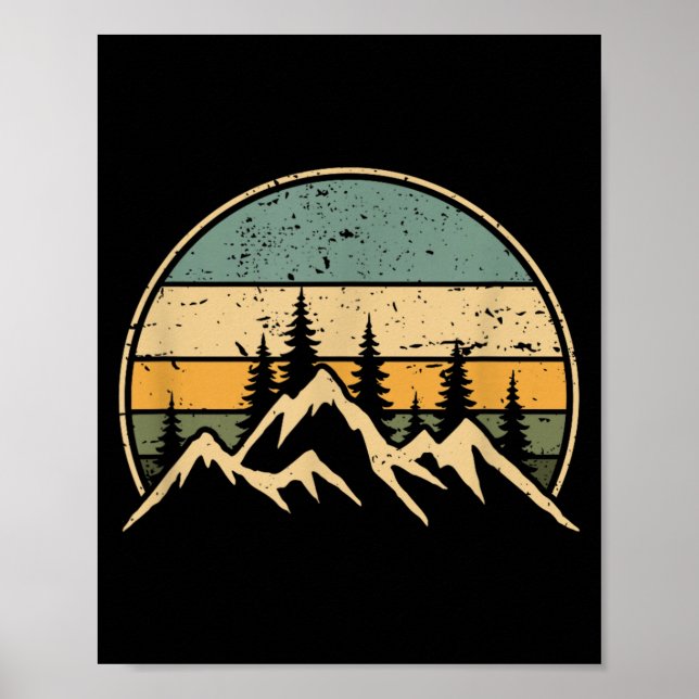 Affiche Paysage Montagnard Forêt Arbres Nature Faune (Devant)